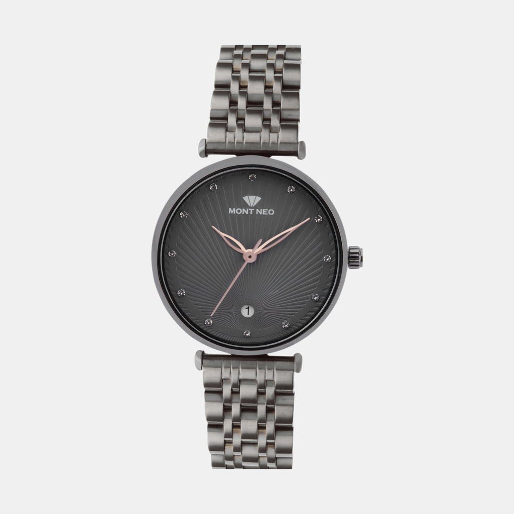 Mont Neo Round Grey Analog watch