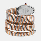 Women Quartz White Dial Analog Stainless Steel Watch 9011B-M1301