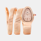 Women Quartz Rose Gold Dial Analog Stainless Steel Watch 9011B-M3307