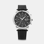 Men Automatic Black Dial Analog Leather Watch 928-L10406
