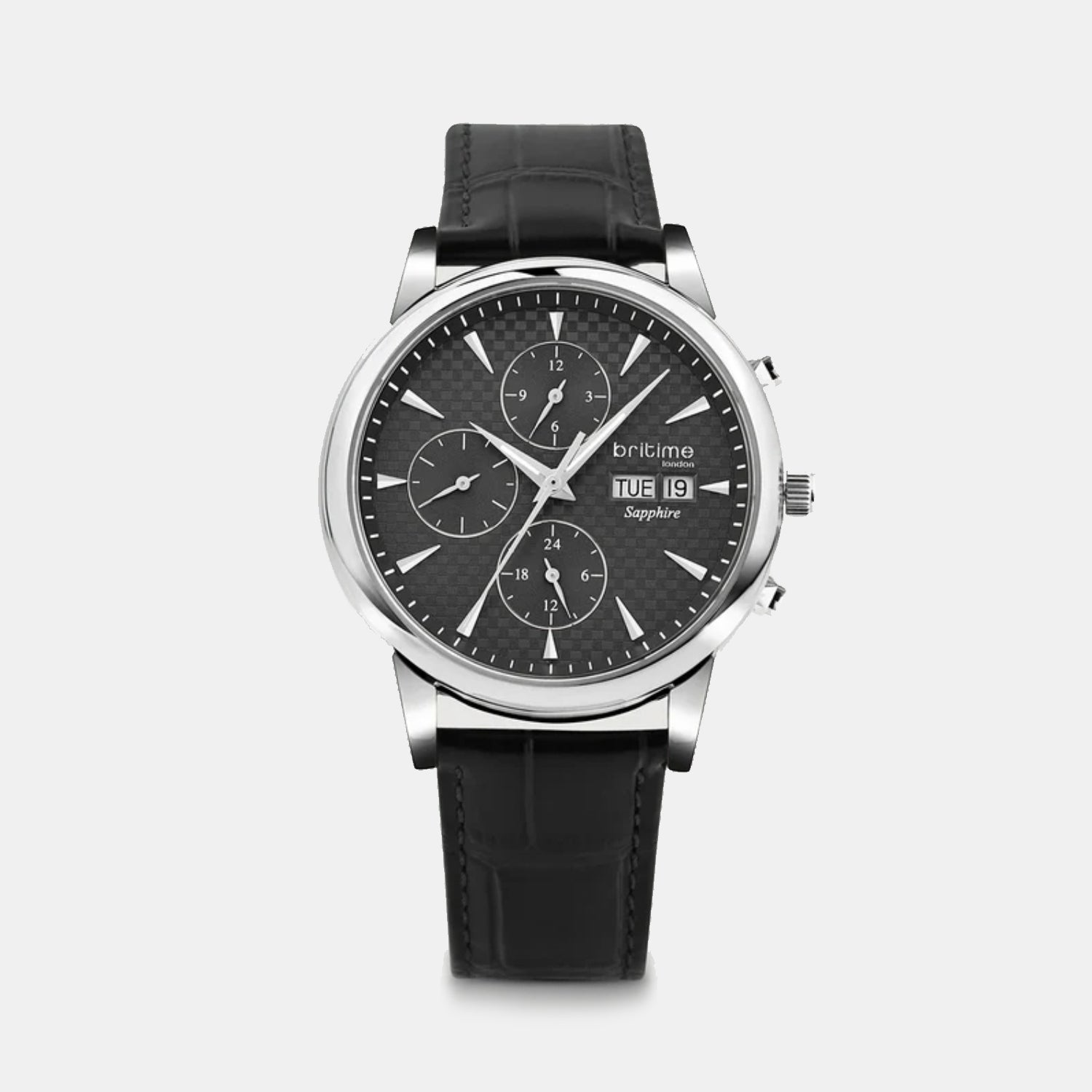 Men Automatic Black Dial Analog Leather Watch 928-L10406