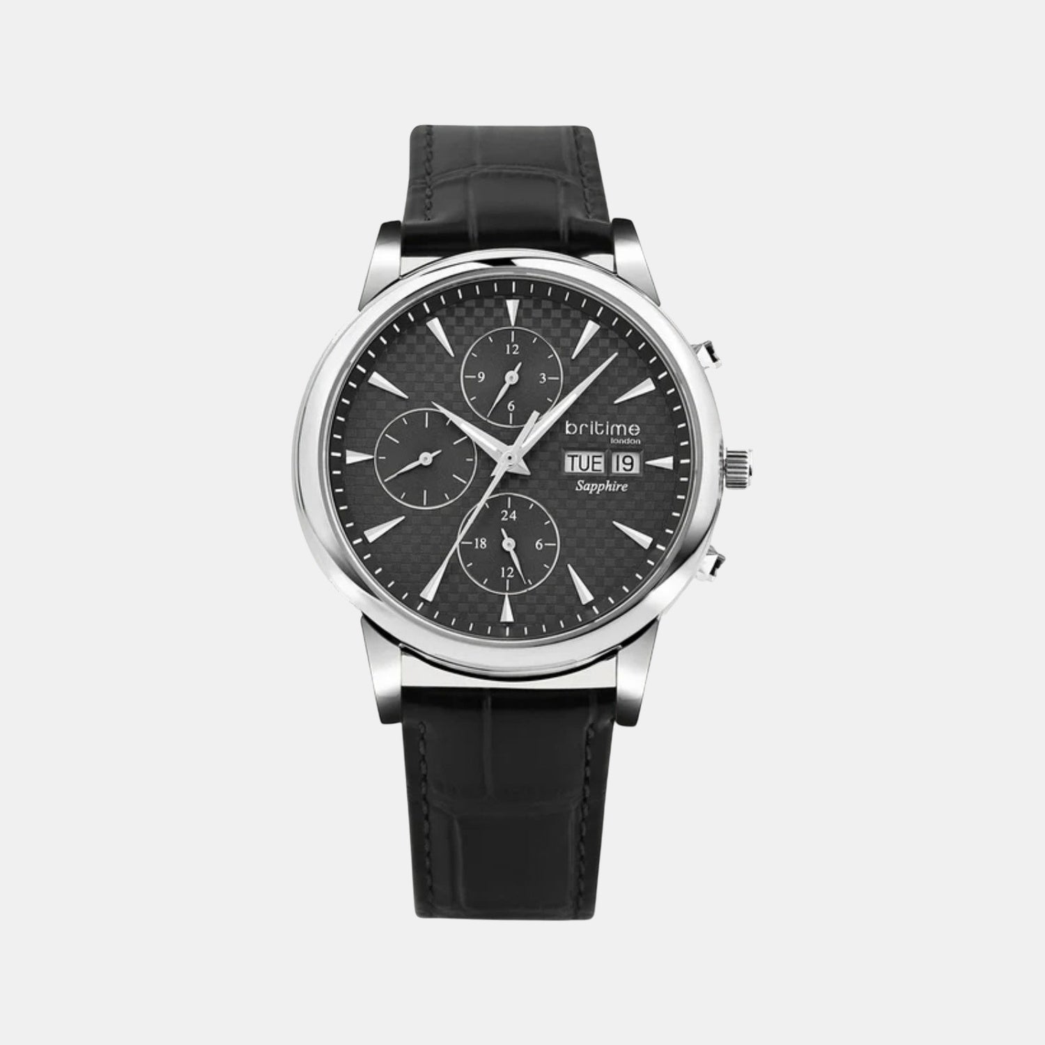 Men Automatic Black Dial Analog Leather Watch 928-L10406