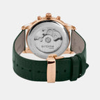 Men Automatic Green Dial Analog Leather Watch 928-L31412