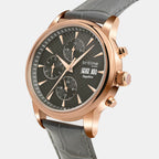 Men Automatic Grey Dial Analog Leather Watch 928-L31509