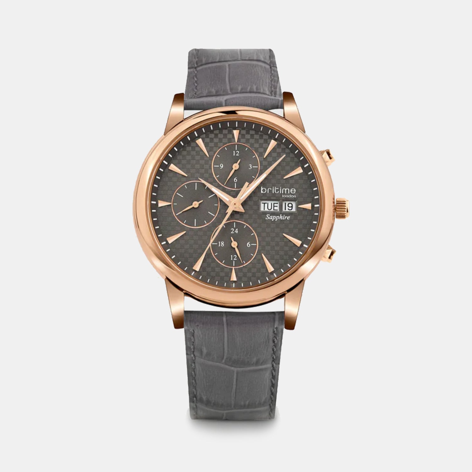 Men Automatic Grey Dial Analog Leather Watch 928-L31509