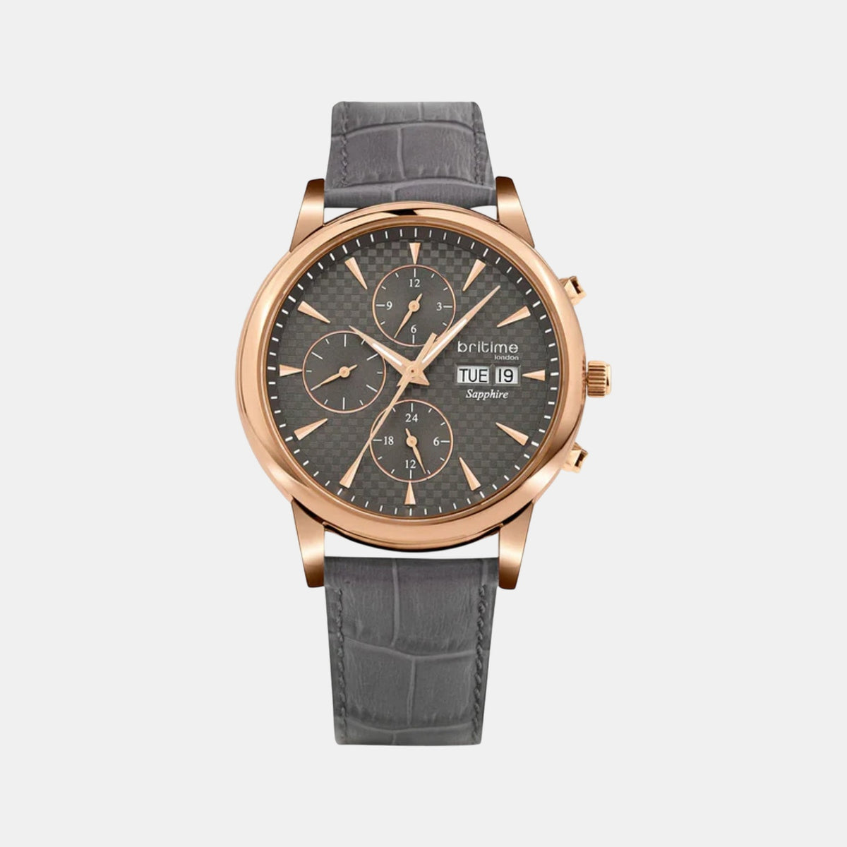 Men Automatic Grey Dial Analog Leather Watch 928-L31509