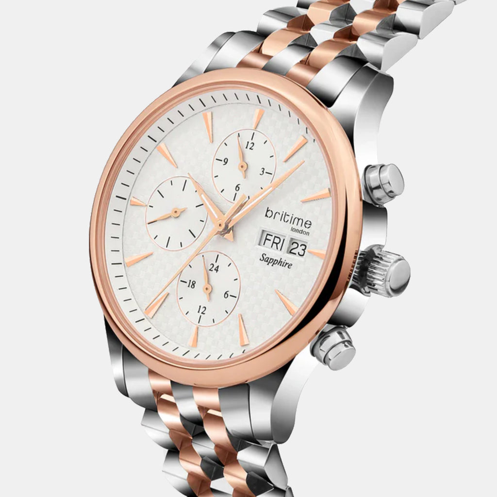 Men Automatic Silver Dial Analog Stainless Steel Watch 928-M30305