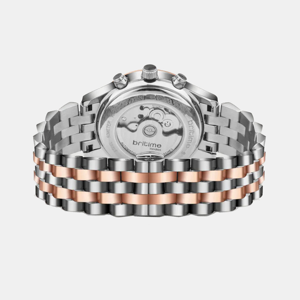 Men Automatic Silver Dial Analog Stainless Steel Watch 928-M30305