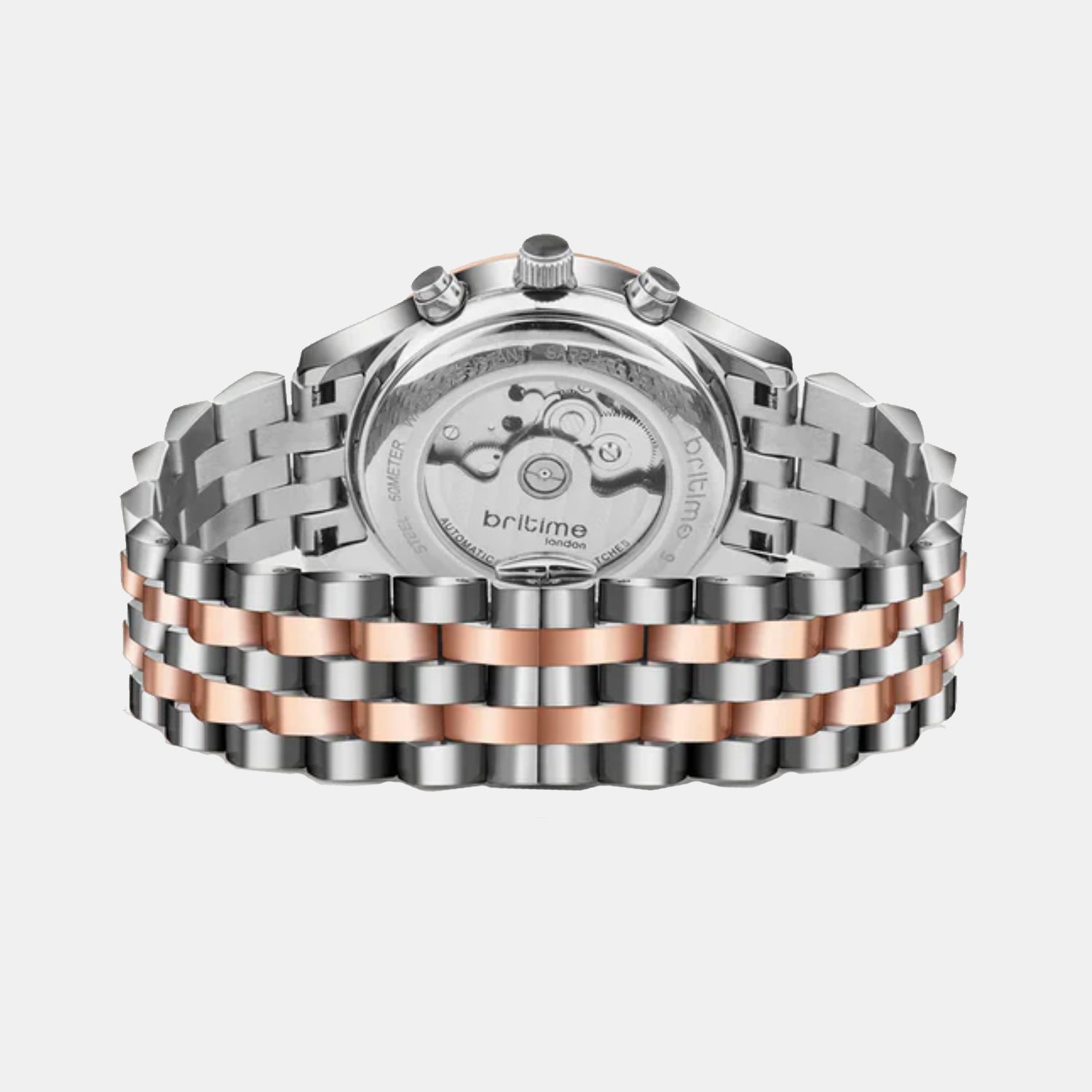 Men Automatic Silver Dial Analog Stainless Steel Watch 928-M30305