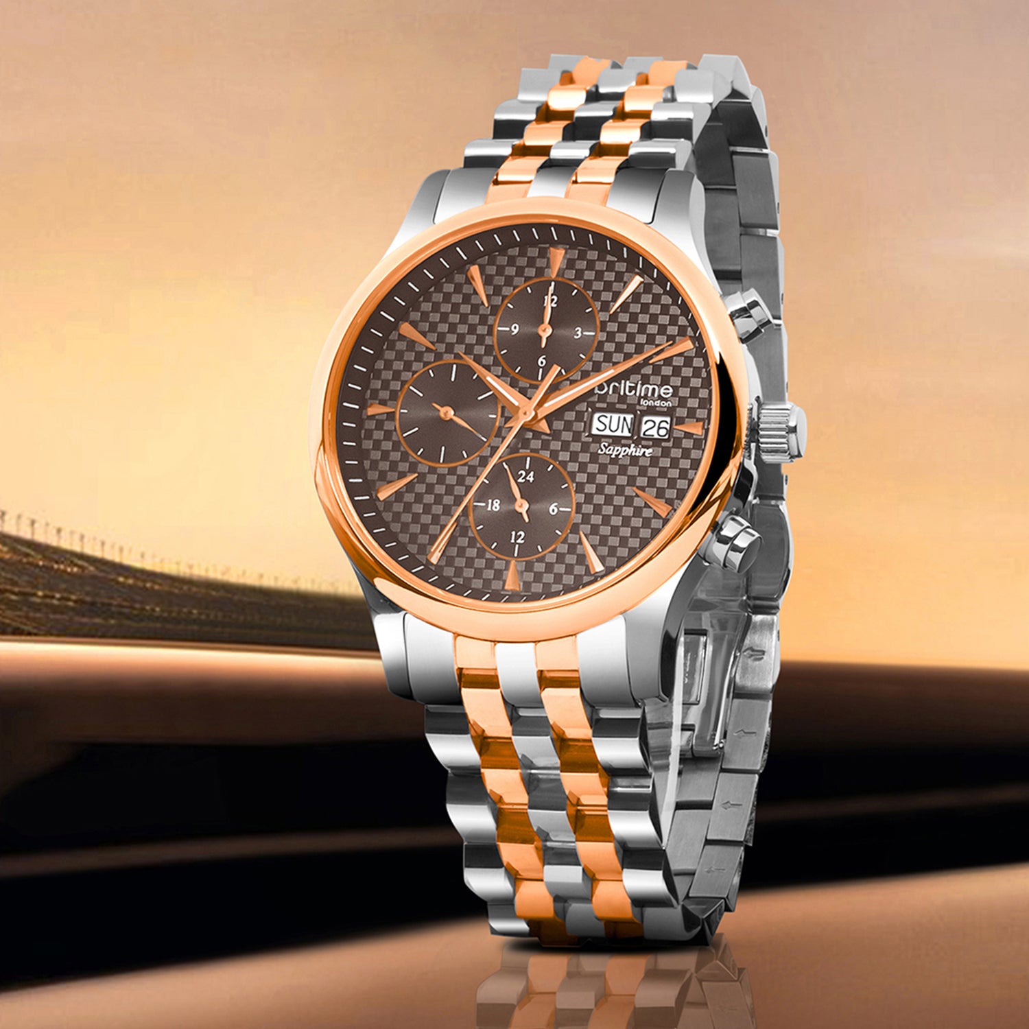 Magna Men Automatic Brown Dial Analog Stainless Steel Watch 928-M31505