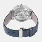 Men Automatic Blue Dial Multi-Function Leather Watch 962-L10507