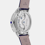 Men Automatic Blue Dial Multi-Function Leather Watch 962-L10507
