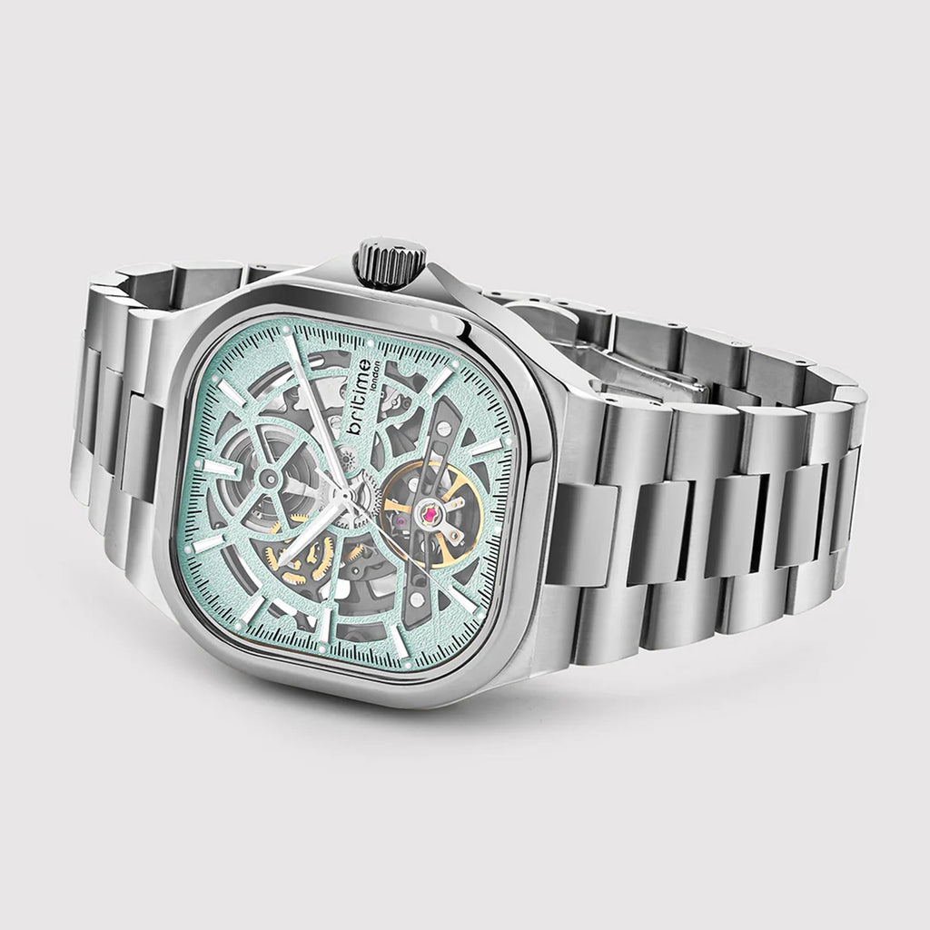 Monarch Men Automatic Blue Dial Analog Stainless Steel Watch 969-M11801