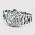 Monarch Men Automatic Blue Dial Analog Stainless Steel Watch 969-M11801