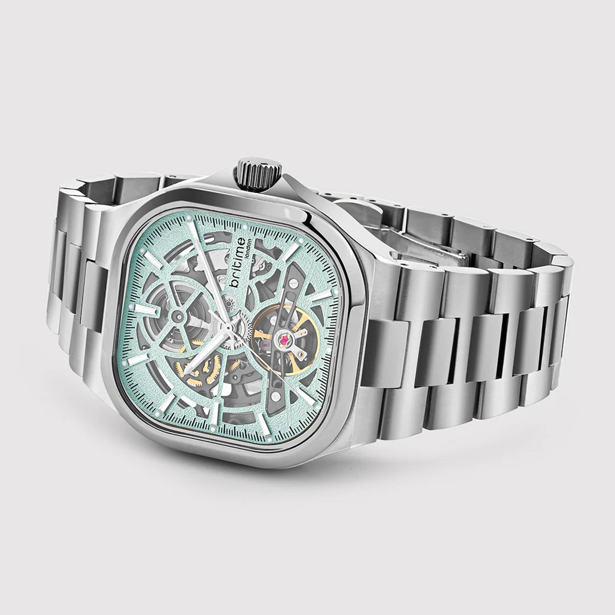 Monarch Men Automatic Blue Dial Analog Stainless Steel Watch 969-M11801