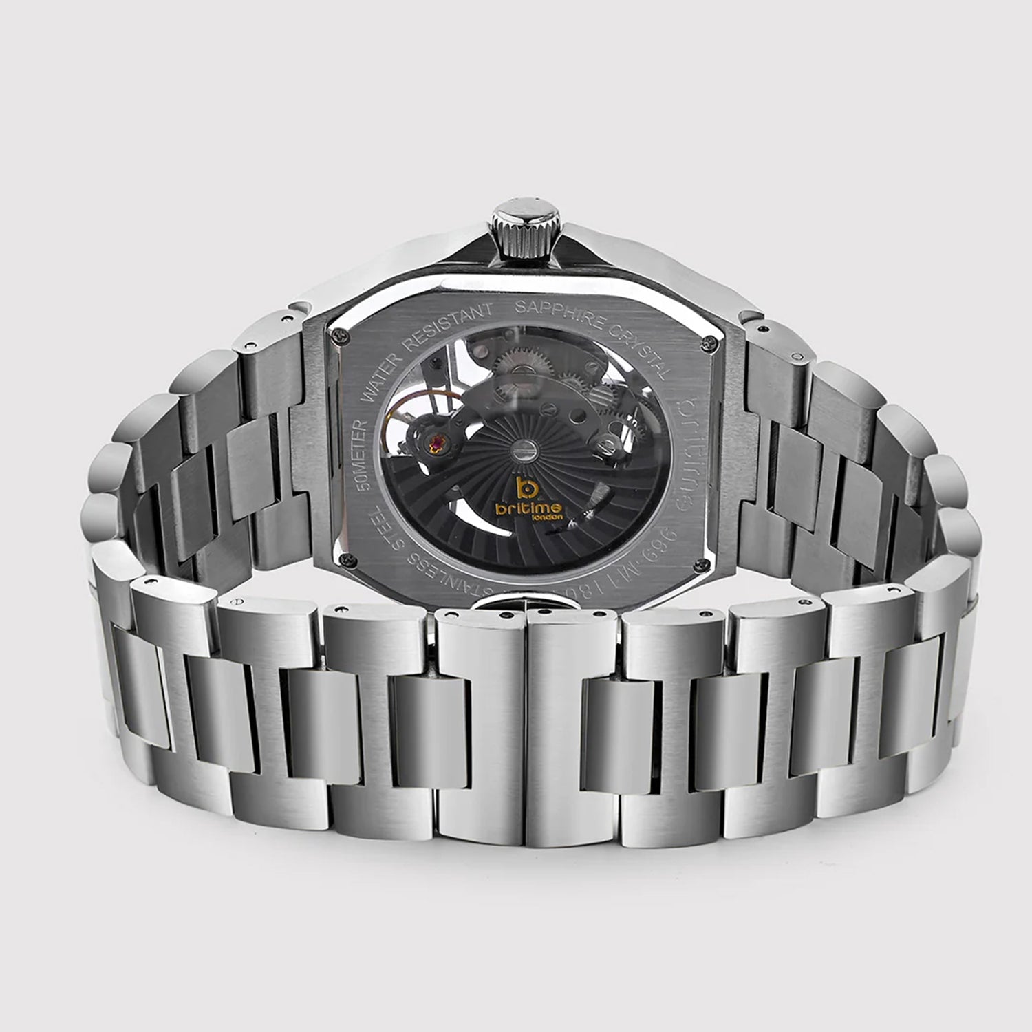 Monarch Men Automatic Blue Dial Analog Stainless Steel Watch 969-M11801