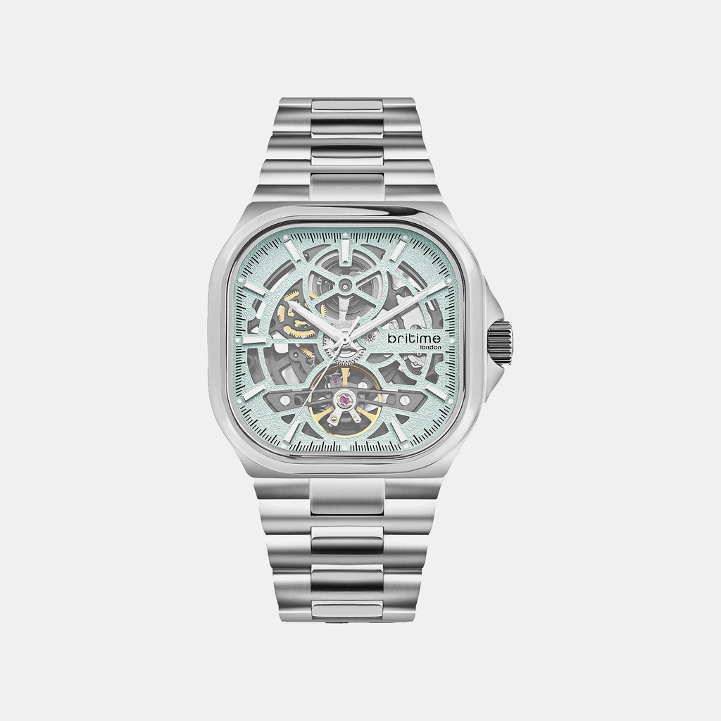 Monarch Men Automatic Blue Dial Analog Stainless Steel Watch 969-M11801