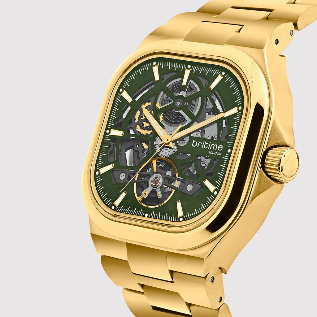 Monarch Men Automatic Green Dial Analog Stainless Steel Watch 969-M21402