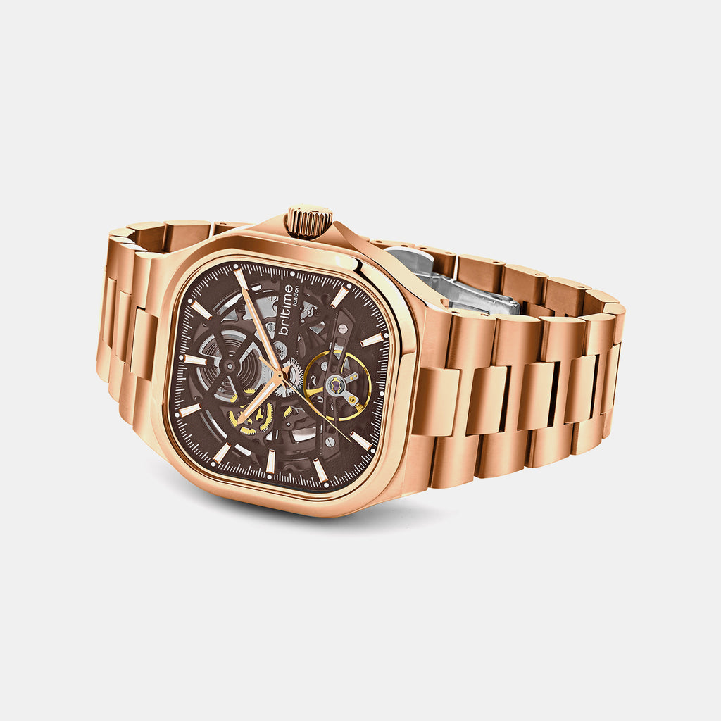 Monarch Men Automatic Brown Dial Analog Stainless Steel Watch 969-M30603