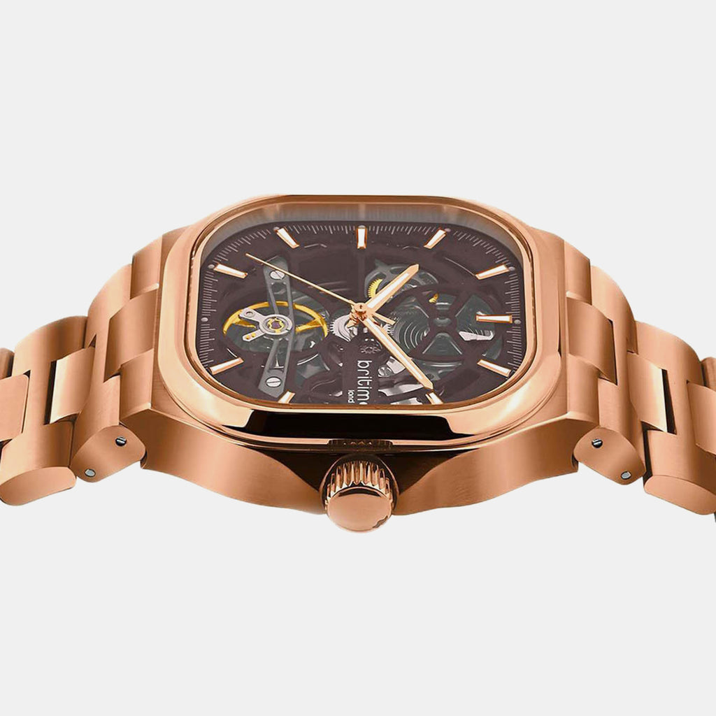 Monarch Men Automatic Brown Dial Analog Stainless Steel Watch 969-M30603
