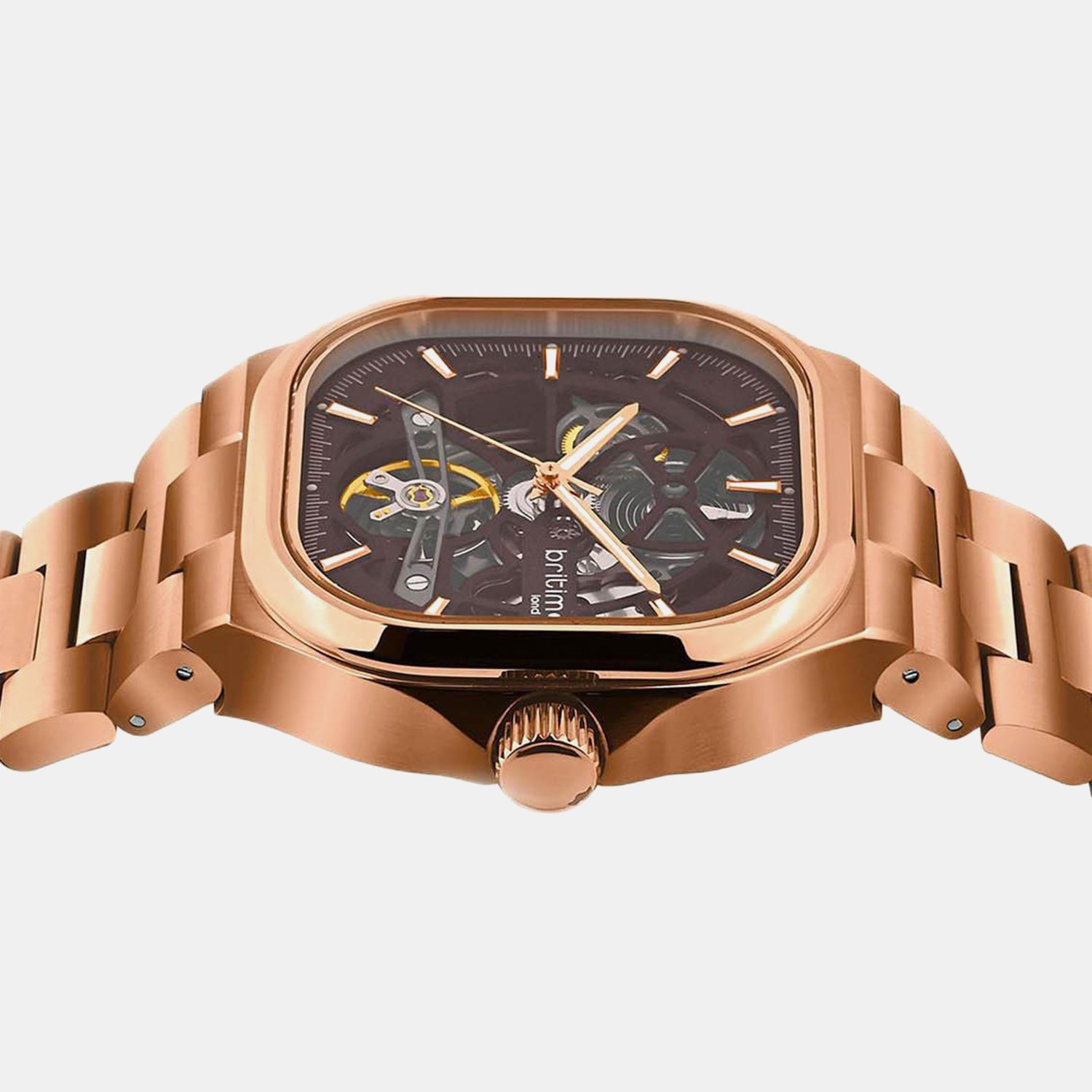 Monarch Men Automatic Brown Dial Analog Stainless Steel Watch 969-M30603
