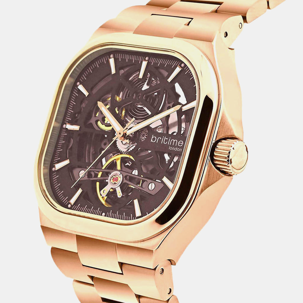 Monarch Men Automatic Brown Dial Analog Stainless Steel Watch 969-M30603
