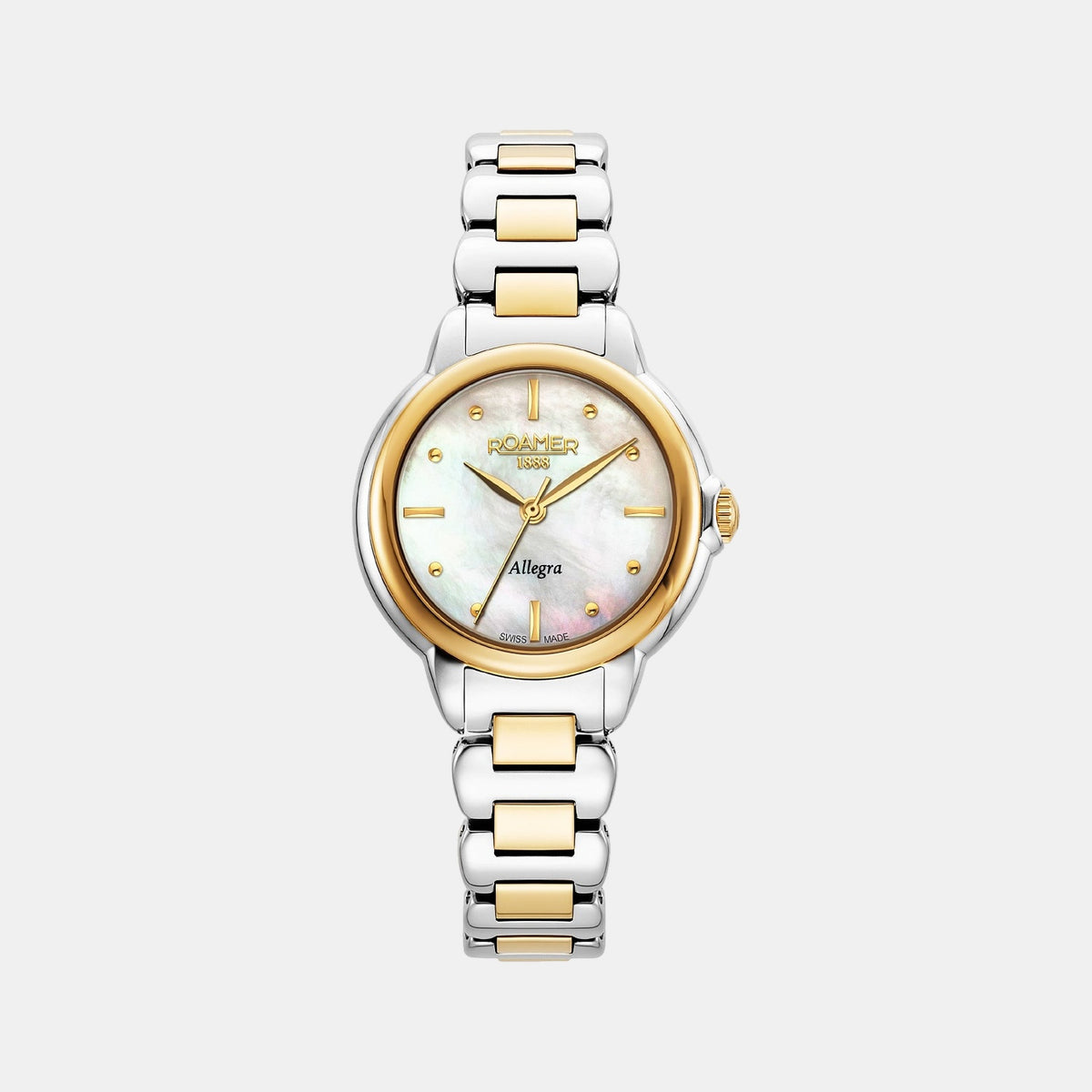Allegra Women Quartz Mother Of Pearl Dial Analog Stainless Steel Watch 977847 47 20 20