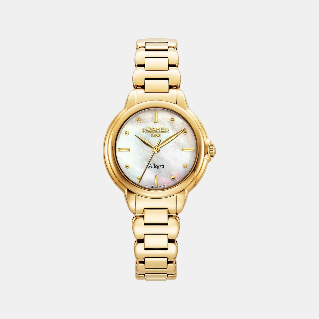 Allegra Women Quartz Mother Of Pearl Dial Analog Stainless Steel Watch 977847 48 20 20