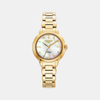 Allegra Women Quartz Mother Of Pearl Dial Analog Stainless Steel Watch 977847 48 20 20