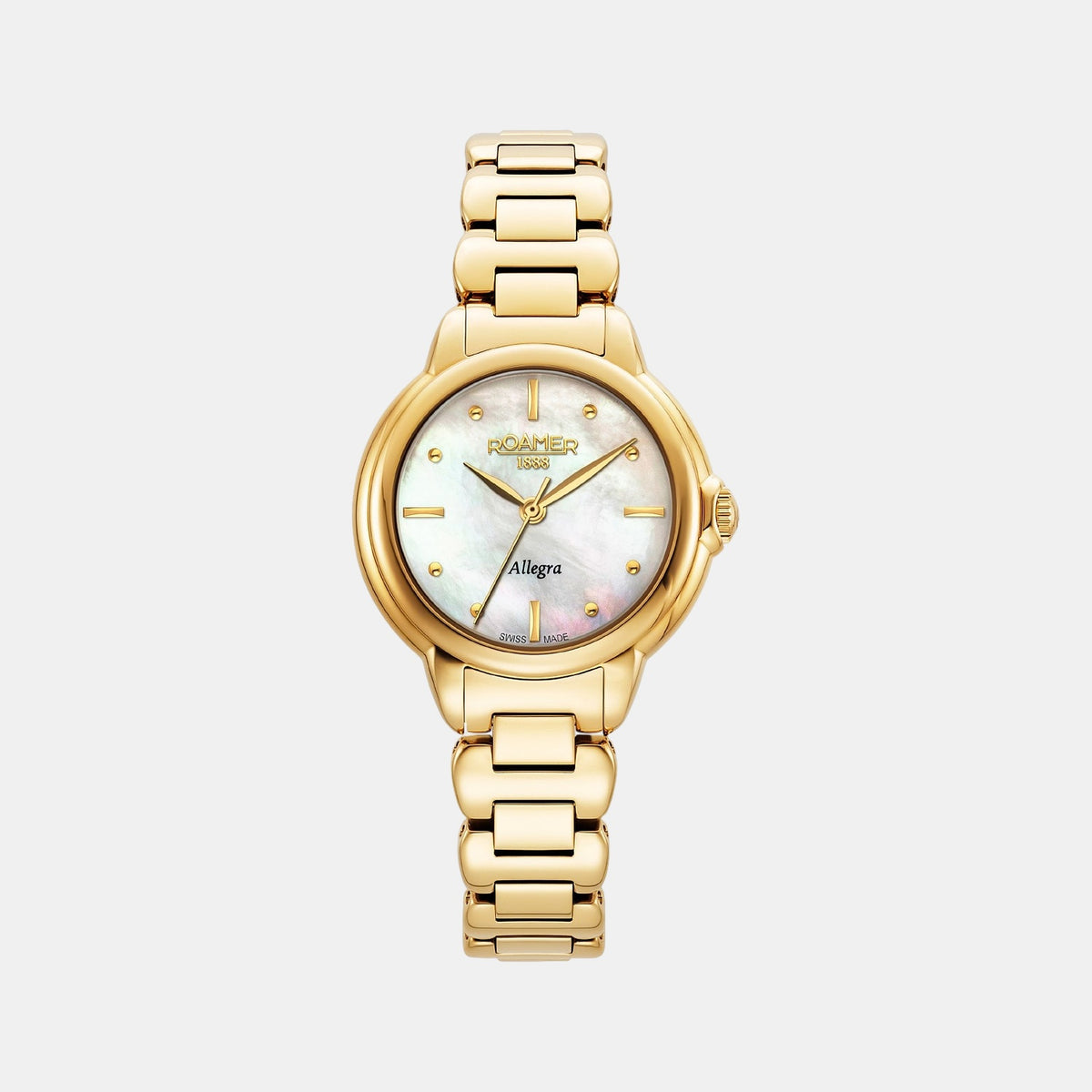 Allegra Women Quartz Mother Of Pearl Dial Analog Stainless Steel Watch 977847 48 20 20