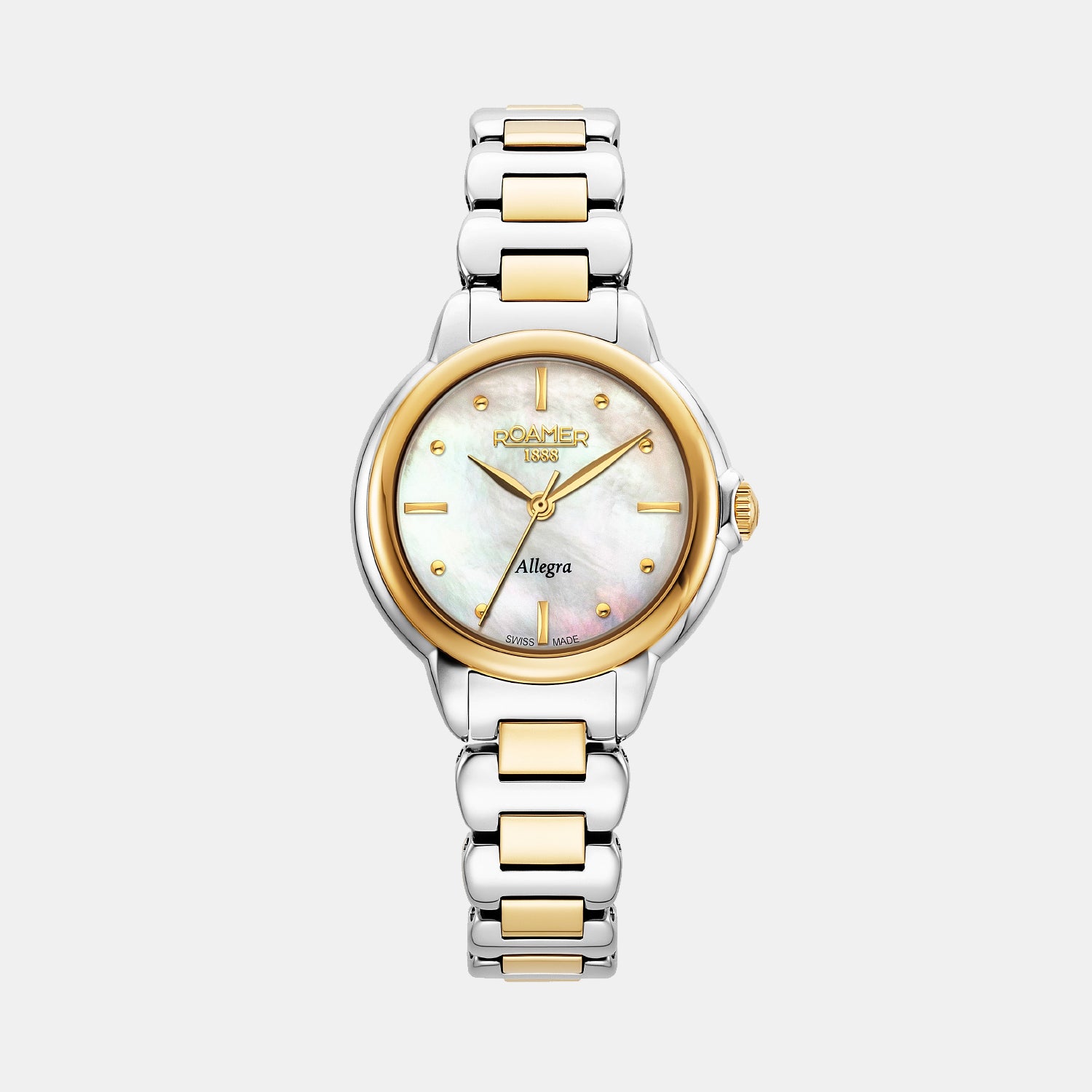 Allegra Women Quartz White Mother Of Pearl Dial Analog Stainless Steel Watch 977847 47 20 20