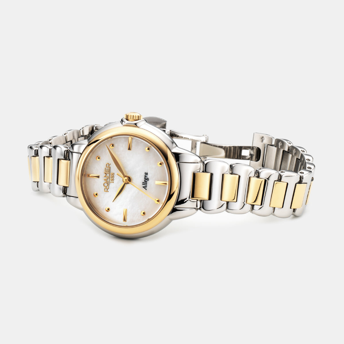Allegra Women Quartz Mother Of Pearl Dial Analog Stainless Steel Watch 977847 47 20 20