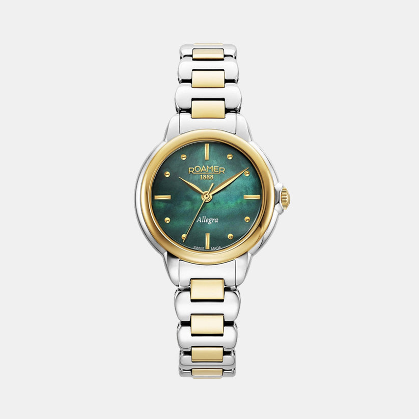 Allegra Women Quartz Green Dial Analog Stainless Steel Watch 977847 47 70 20