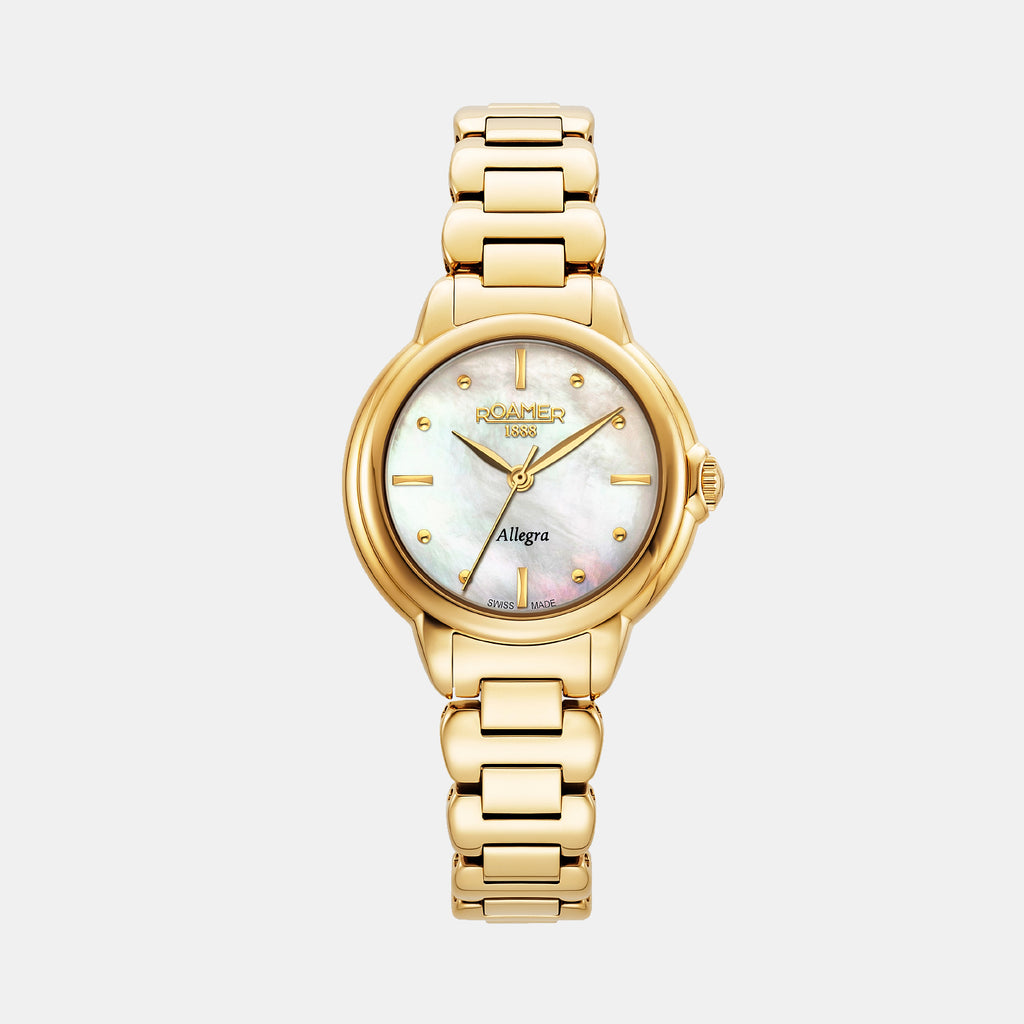 Allegra Women Quartz Mother Of Pearl Dial Analog Stainless Steel Watch 977847 48 20 20