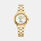 Allegra Women Quartz Mother Of Pearl Dial Analog Stainless Steel Watch 977847 48 20 20