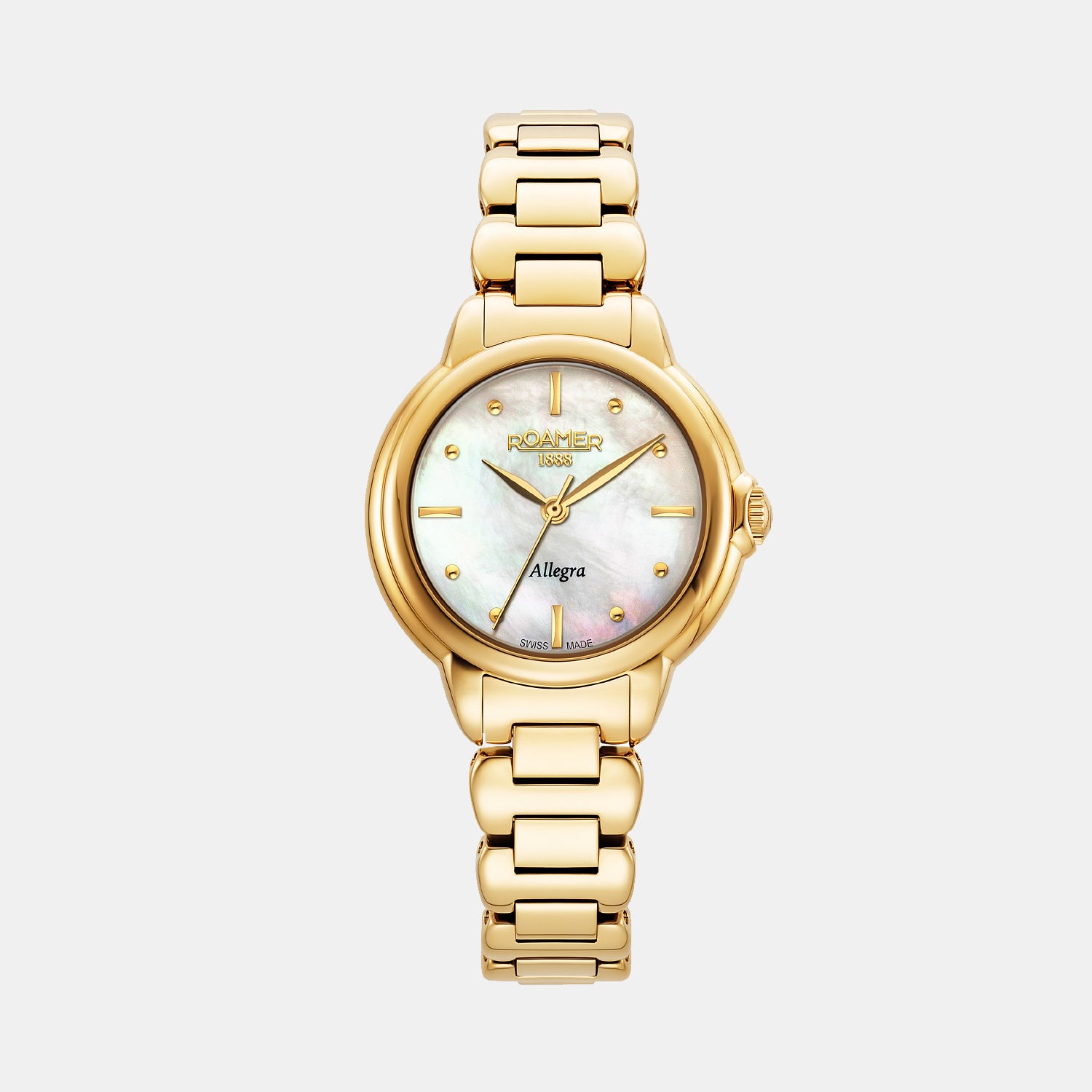 Allegra Women Quartz White Mother Of Pearl Dial Analog Stainless Steel Watch 977847 48 20 20