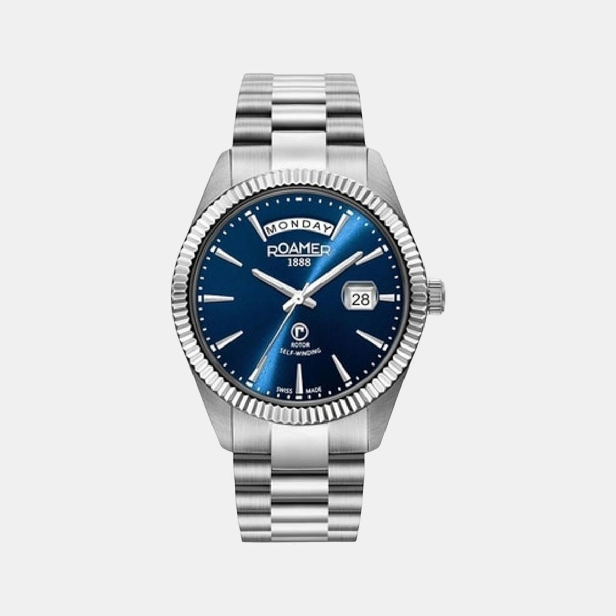 Primeline Daydate Men Quartz Blue Dial Analog Stainless Steel Watch 981662 41 45 90