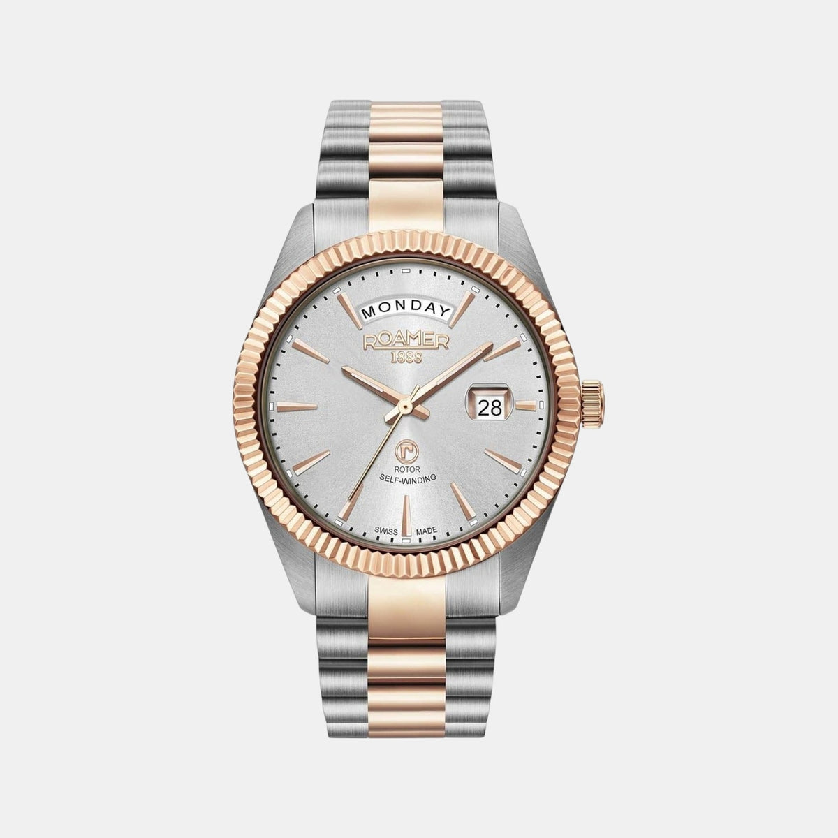 Primeline Daydate Men Automatic Silver Dial Analog Stainless Steel Watch 981662 47 15 90