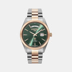 Primeline Daydate Men Mechanical Green Dial Analog Stainless Steel Watch 981662 47 75 90