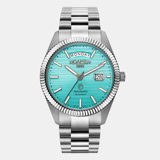 Male Automatic Analog Blue Stainless Steel Watch 981666 41 05 50