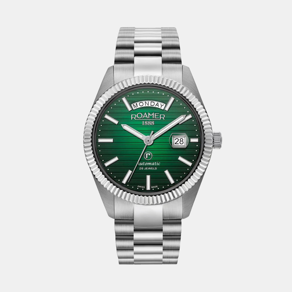 Primeline Men Automatic Green Dial Analog Stainless Steel Watch 981666 41 75 50