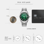 Primeline Men Automatic Green Dial Analog Stainless Steel Watch 981666 41 75 50