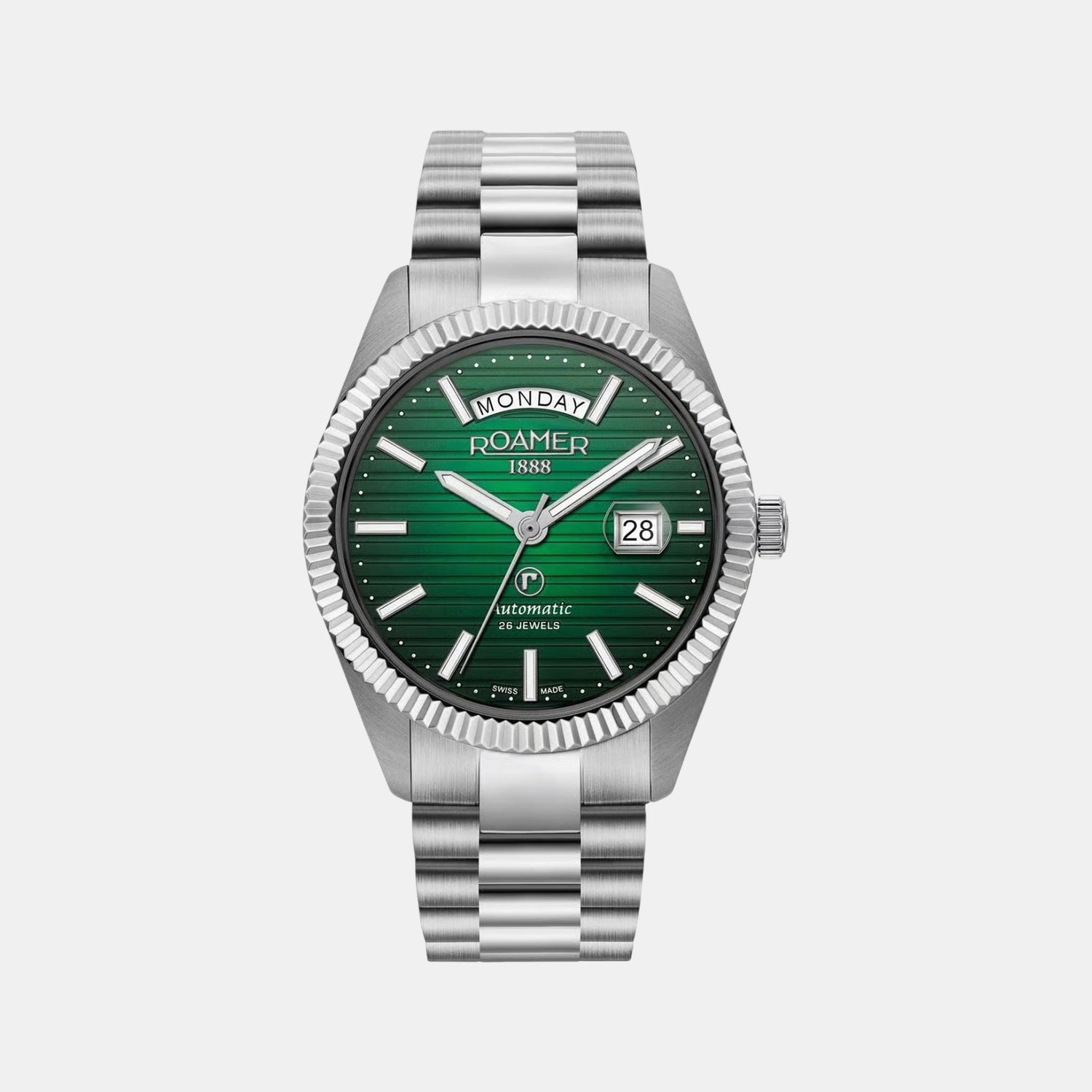 Primeline Men Automatic Green Dial Analog Stainless Steel Watch 981666 41 75 50