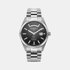 Primeline Daydate Ii Men Automatic Black Dial Analog Stainless Steel Watch 981666 41 85 50