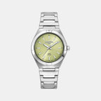 Eos Classic Women Quartz Light Green Dial Analog Stainless Steel Watch 982847 41 75 20