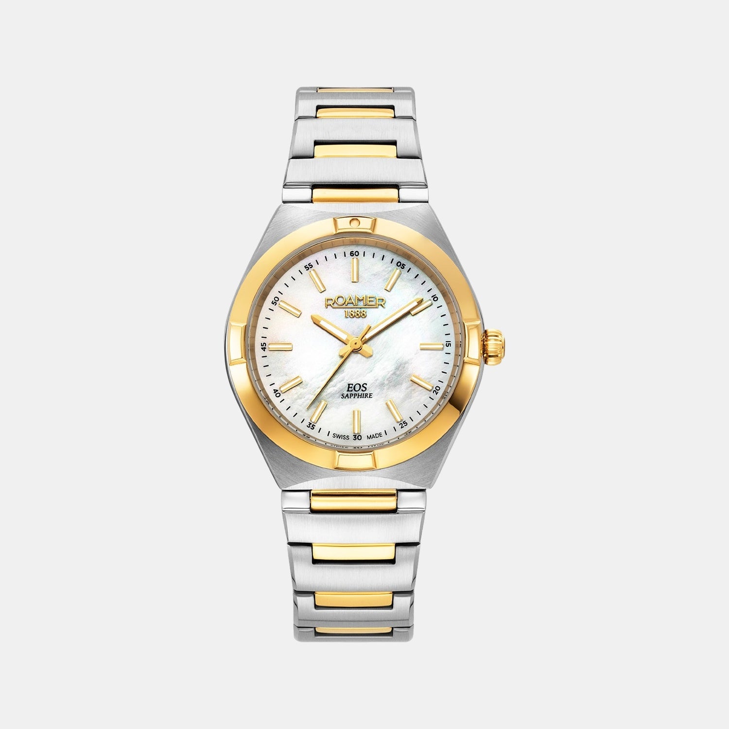 Eos Classic Women Quartz White Mother Of Pearl Dial Analog Stainless Steel Watch 982847 47 20 20