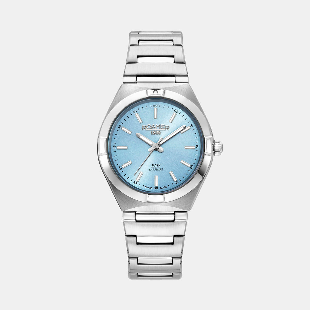 Eos Classic Women Quartz Light Blue Dial Analog Stainless Steel Watch 982847 41 05 20