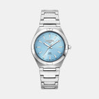Eos Classic Women Quartz Light Blue Dial Analog Stainless Steel Watch 982847 41 05 20