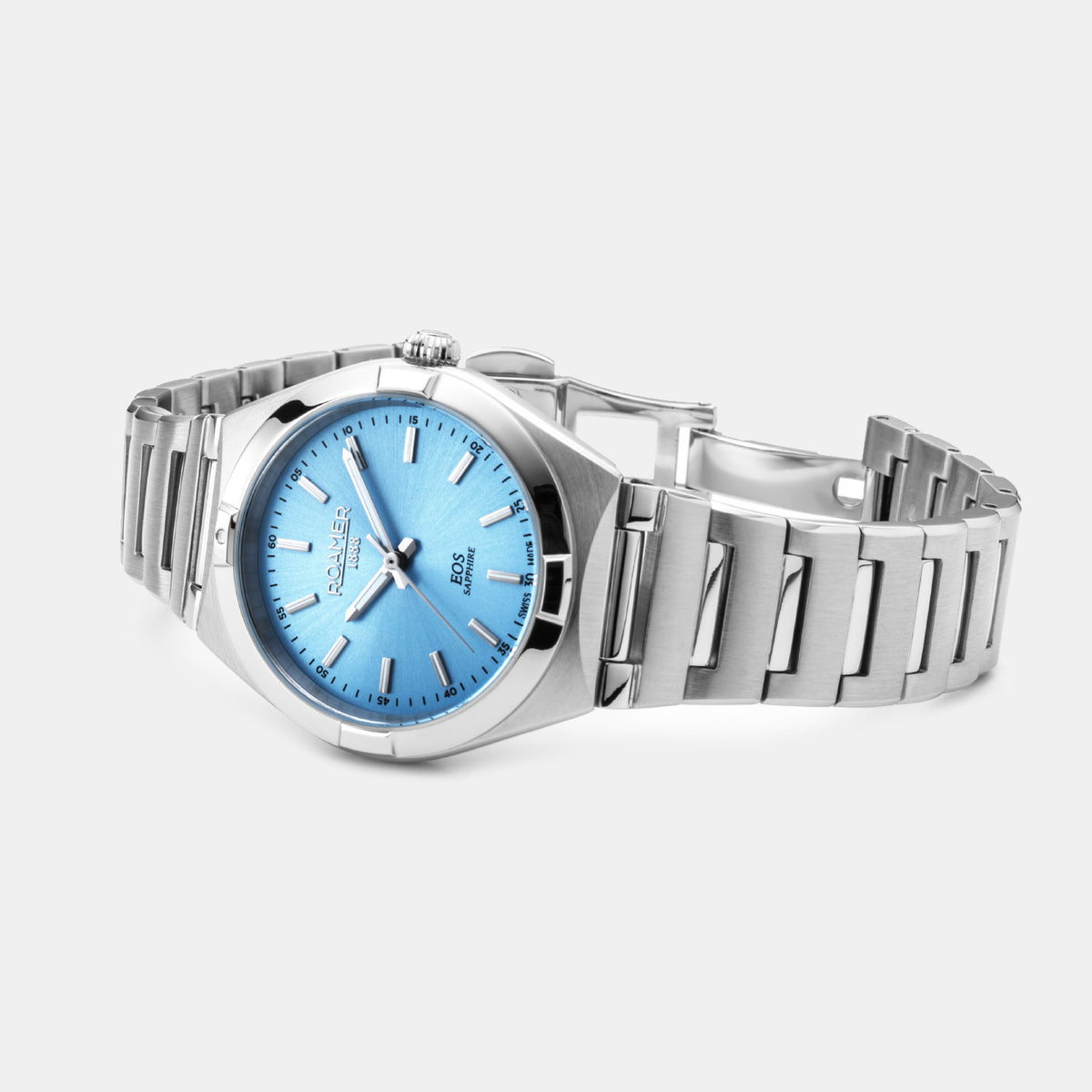 Eos Classic Women Quartz Blue Dial Analog Stainless Steel Watch 982847 41 05 20