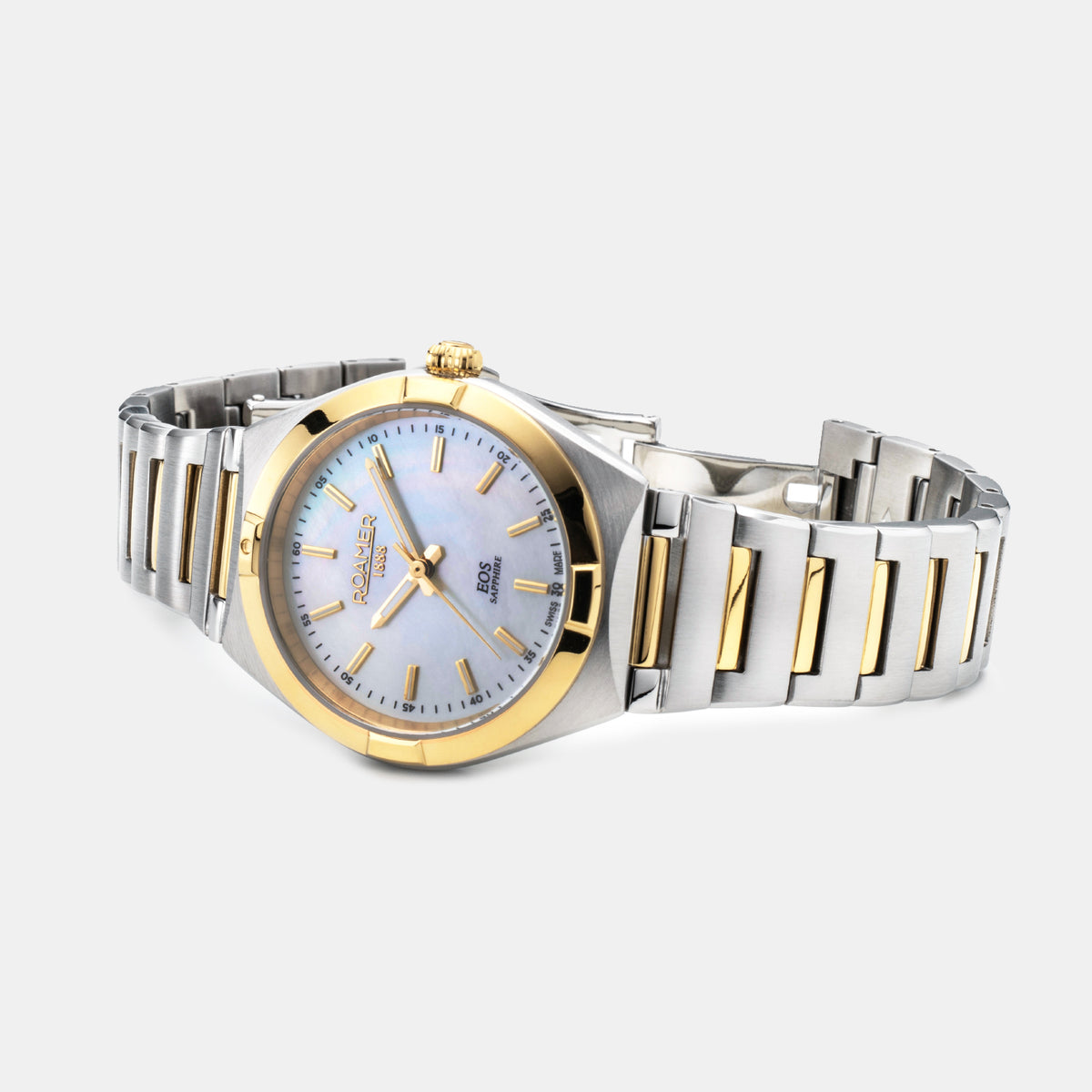 Eos Classic Women Quartz Mother Of Pearl Dial Analog Stainless Steel Watch 982847 47 20 20
